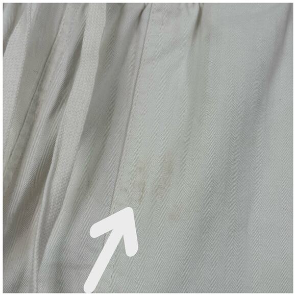 NWT BUCK MASON Women's Herringbone Twill Utility Pull On Pants Size S Natural - Picture 16 of 16